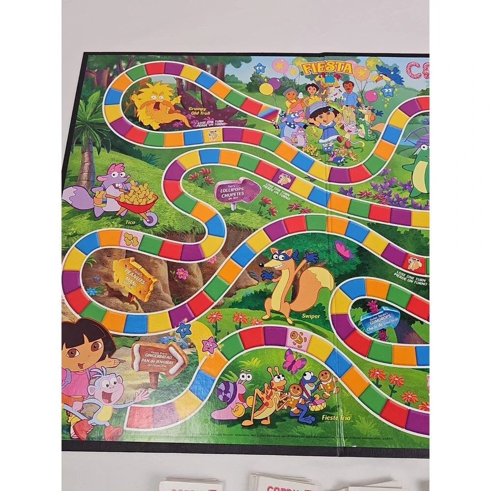Dora the Explorer Candy Land Board Game Replacement Board & Cards Only